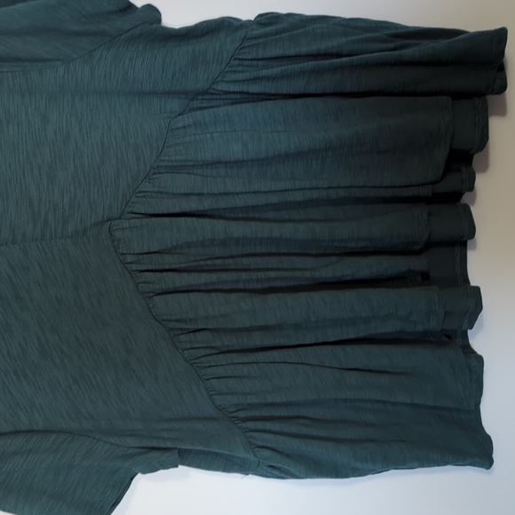 Plus Size Teal Peplum Top Babydoll - Picture 3 of 3